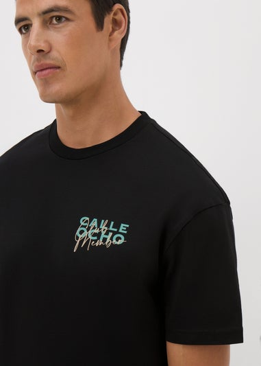Black Miami Tennis T- Shirt