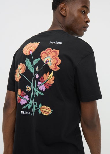 Black Floral Mexico T-Shirt
