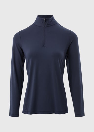 Souluxe Navy Half Zip Top