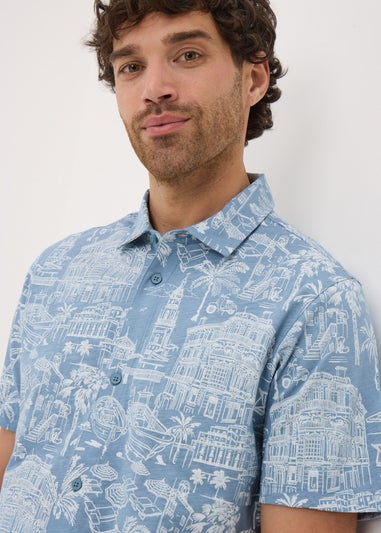 Blue City Print Shirt
