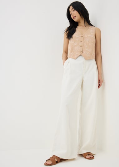 Brown Embroidered Waistcoat