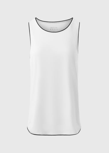 Souluxe White Piped Vest