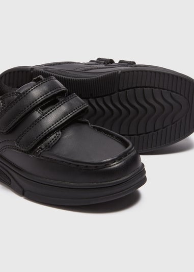 Boys Black Scuff Resistant Formal School Shoes (Younger 8-Older 6)