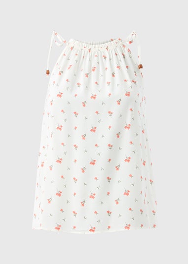 White Ditsy Floral Cami Top