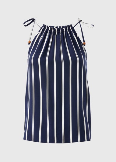Navy Stripe Cami Top