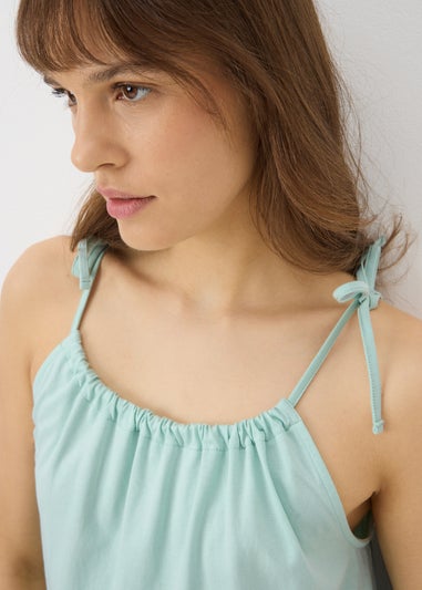 Mint Asymmetric Tiered Cami Maxi Dress