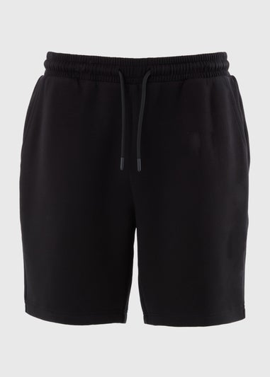 Black Plain Scuba Shorts