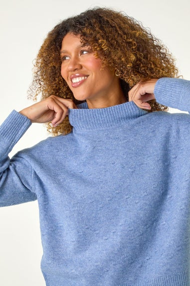 Roman Denim Bobble Stitch Knit Jumper