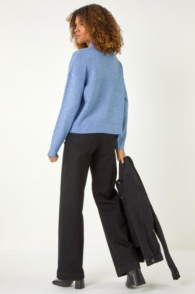 Roman Denim Bobble Stitch Knit Jumper