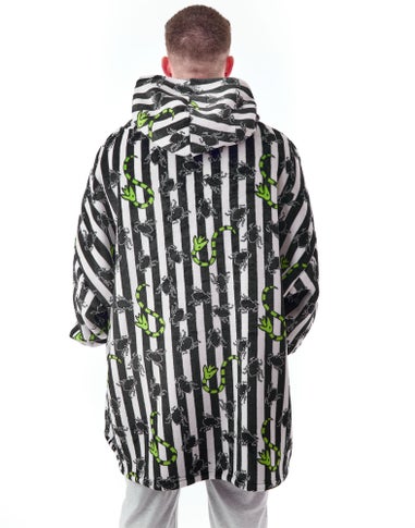 Beetlejuice Multicoloured Stripy Blanket Hoodie