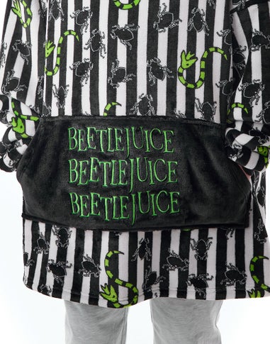 Beetlejuice Multicoloured Stripy Blanket Hoodie