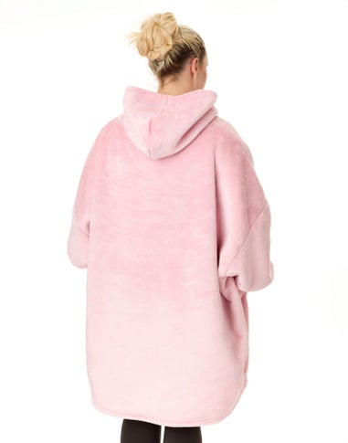 Hello Kitty Pink Character Face Blanket Hoodie