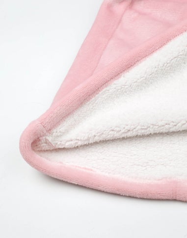 Hello Kitty Pink Character Face Blanket Hoodie