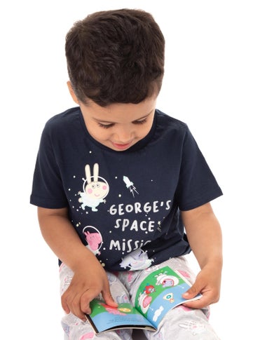 Peppa Pig Boys Blue George's Space Mission Print Pyjama Set (18 Months - 5 Years)