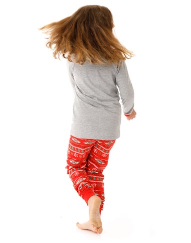 Friends Girls Red Long Sleeve Long Leg Pyjama Set (7 - 14 Years)