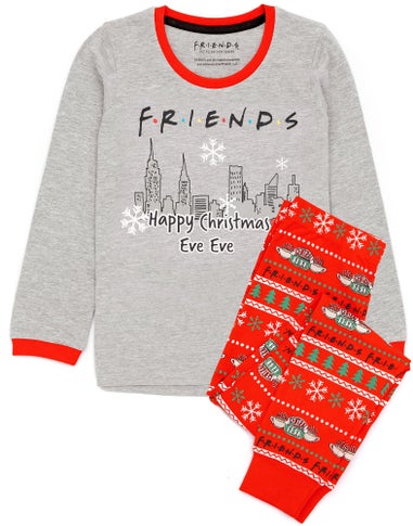 Friends Boys Red Logo Long Sleeve Long Leg Pyjama Set (7 - 14 Years)