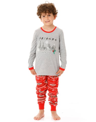 Friends Boys Red Logo Long Sleeve Long Leg Pyjama Set (7 - 14 Years)