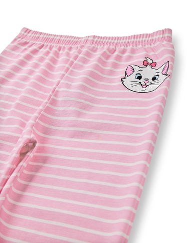 Disney Girls Pink Marie Long Sleeve Long Leg Pyjama Set (2 - 8 Years)