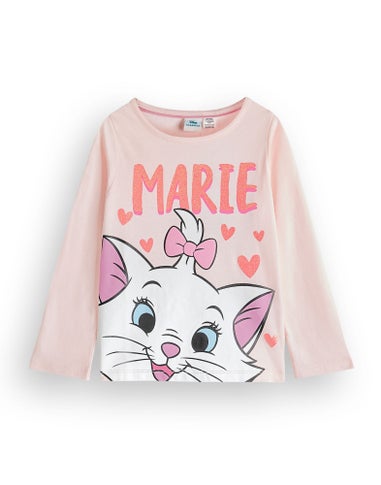 Disney Girls Pink Marie Long Sleeve Long Leg Pyjama Set (2 - 8 Years)