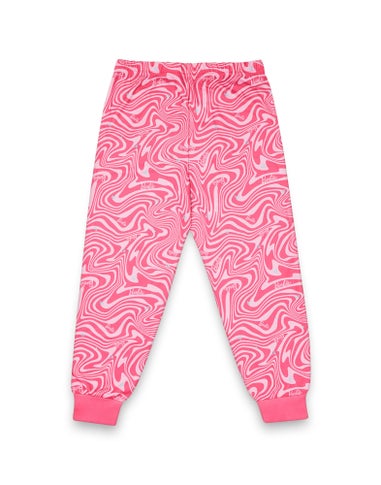 Barbie Girls Pink All Over Pattern Pyjama Set (3 - 12 Years)