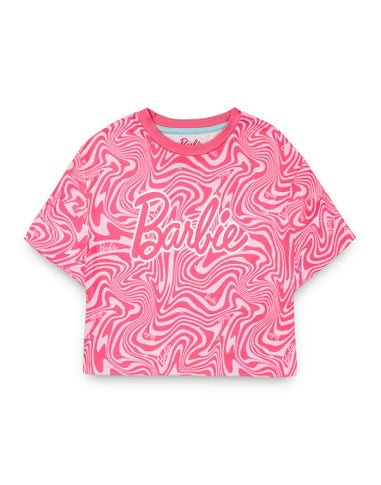 Barbie Girls Pink All Over Pattern Pyjama Set (3 - 12 Years)