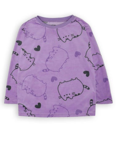 Pusheen Girls Purple All Over Print Pyjama Set (9 - 14 Years)