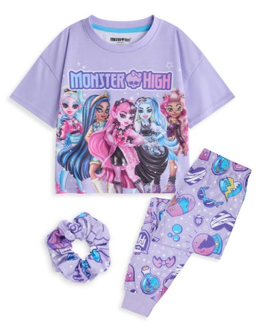 Monster High Girls Purple Character Group Pyjama Set (4 - 14 Years)