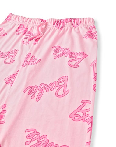 Barbie Pink Logo All Over Print Pyjama Set