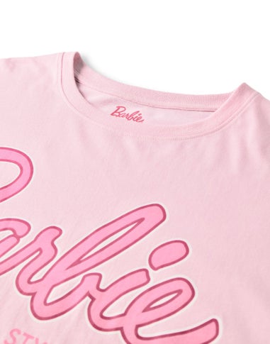 Barbie Pink Logo All Over Print Pyjama Set