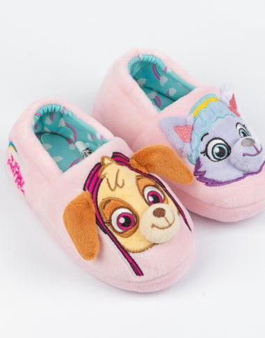 Paw Patrol Girls Multicoloured Character Slip On Loafer Slippers (6 - 12 Younger)