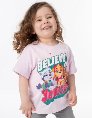 Paw Patrol Girls Multicoloured Believe In Yourself 2 Pack T-Shirts (2 - 7 Years)