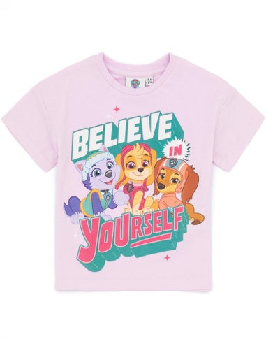 Paw Patrol Girls Multicoloured Believe In Yourself 2 Pack T-Shirts (2 - 7 Years)