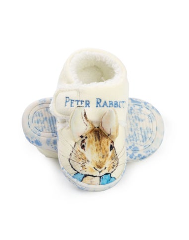 Peter Rabbit Kids Character Face Velcro Loafer Slippers (4 - 10 Younger)