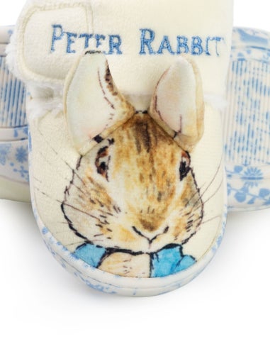 Peter Rabbit Kids Character Face Velcro Loafer Slippers (4 - 10 Younger)