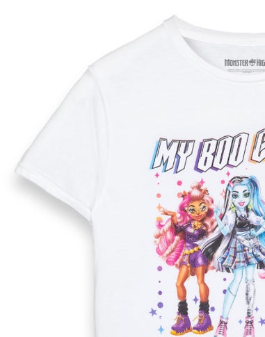 Monster High Girls White Boo Crew Short Sleeved T-Shirt (3 - 14 Years)