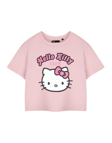 Hello Kitty Pink Club Cropped Short Sleeved T-Shirt