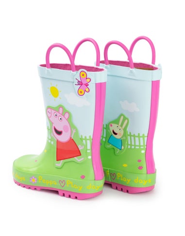 Peppa Pig Kids Multicoloured Play Days Wellington Boots with Handles (4 - 10 Younger)