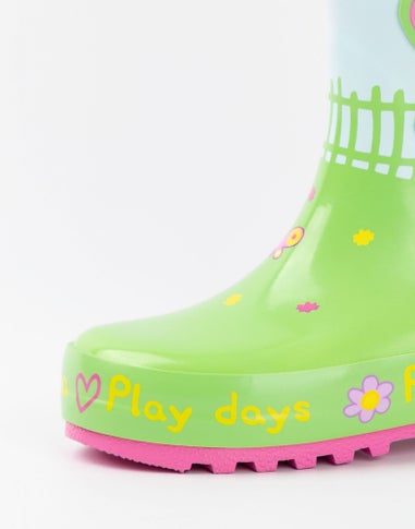 Peppa Pig Kids Multicoloured Play Days Wellington Boots with Handles (4 - 10 Younger)