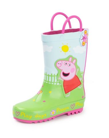 Peppa Pig Kids Multicoloured Play Days Wellington Boots with Handles (4 - 10 Younger)