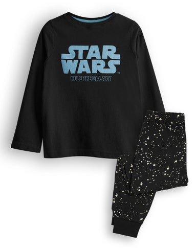 Star Wars Boys Black Foil Print Pyjama Set (3 - 10 Years)