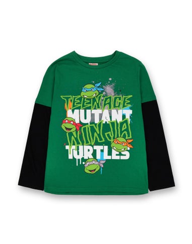 Ninja Turtles Boys Green Long Sleeved T-Shirt (3 - 10 Years)