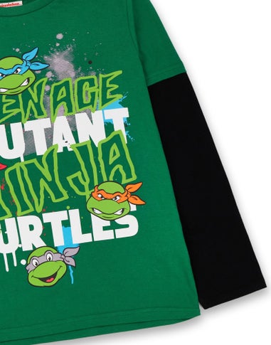 Ninja Turtles Boys Green Long Sleeved T-Shirt (3 - 10 Years)