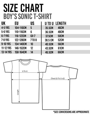 Sonic The Hedgehog Boys Black Sonic Stats Graphic T-Shirt (4 - 14 Years)