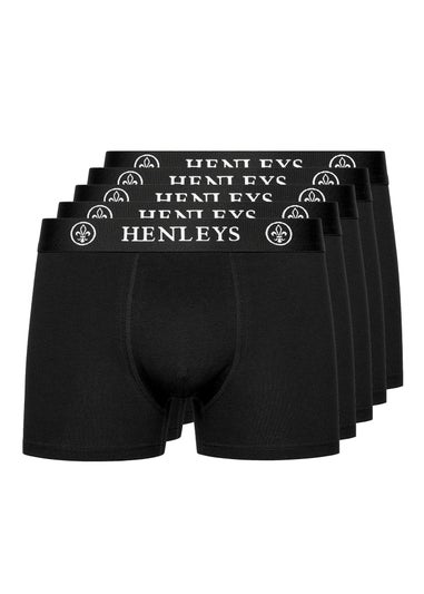 Henleys Black 5-Pack McBlacken Boxers