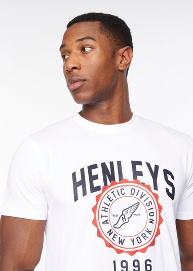 Henleys Optic White Tipton T-Shirt