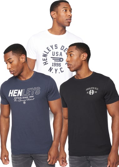 Henleys Assorted 3-Pack Melvern T-Shirt