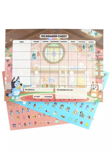 Bluey Blue Height Chart & Reward Chart Bundle