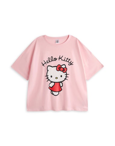 Hello Kitty Womens Pink Character Pyjama Set