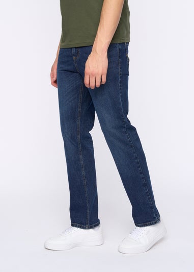 Duck & Cover Dark Blue Hydras Straight Leg Jeans