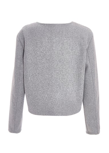 Quiz Grey Cropped Jacket